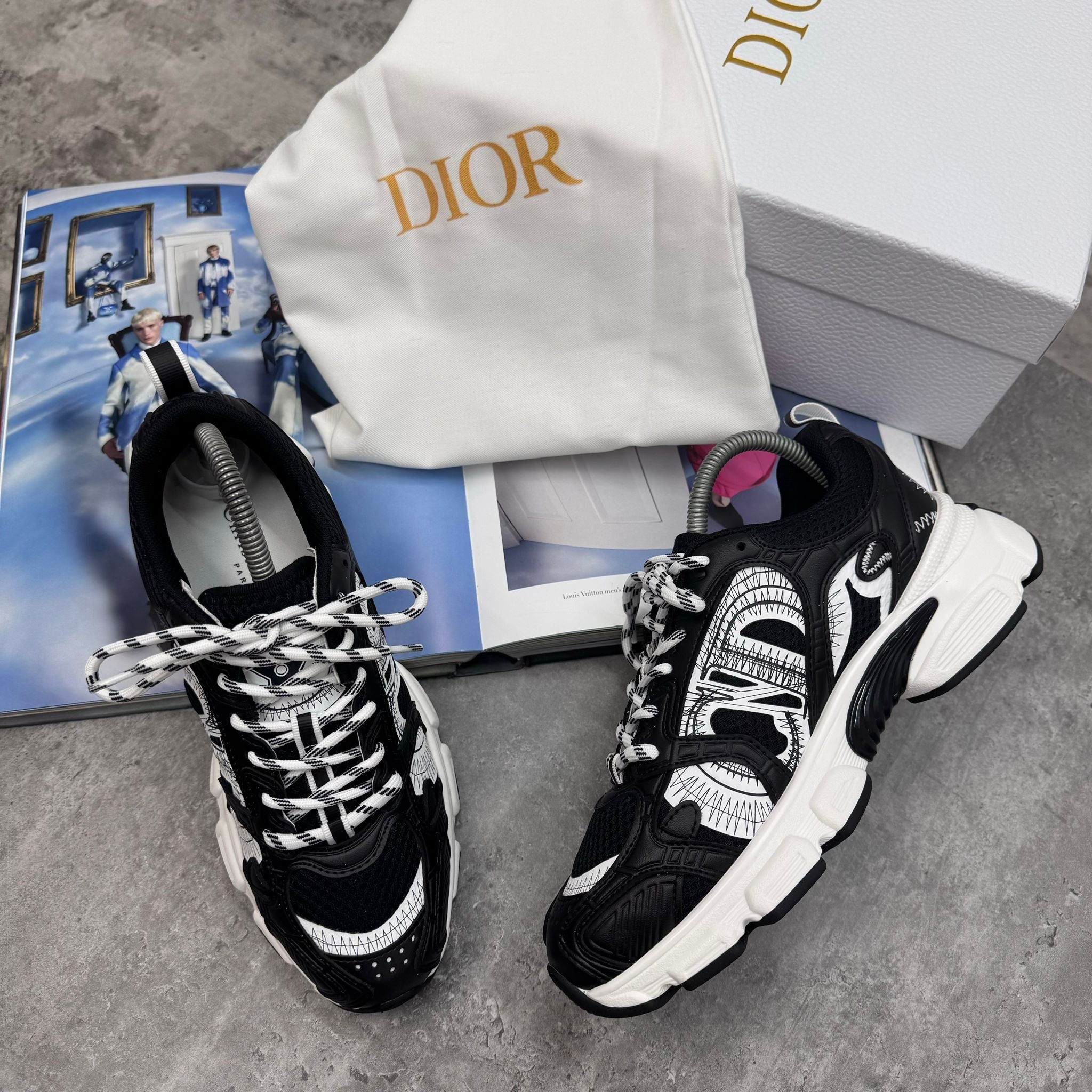 WOMENS CD CHRONO TRAINERS - BLACK/WHITE