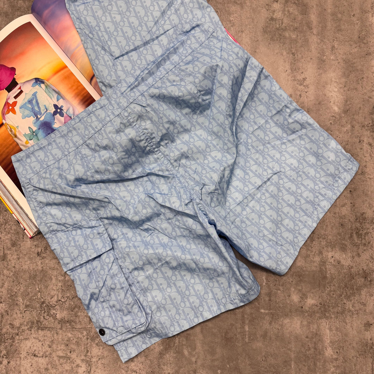 CD OBLIQUE SWIM SHORTS - SKY BLUE