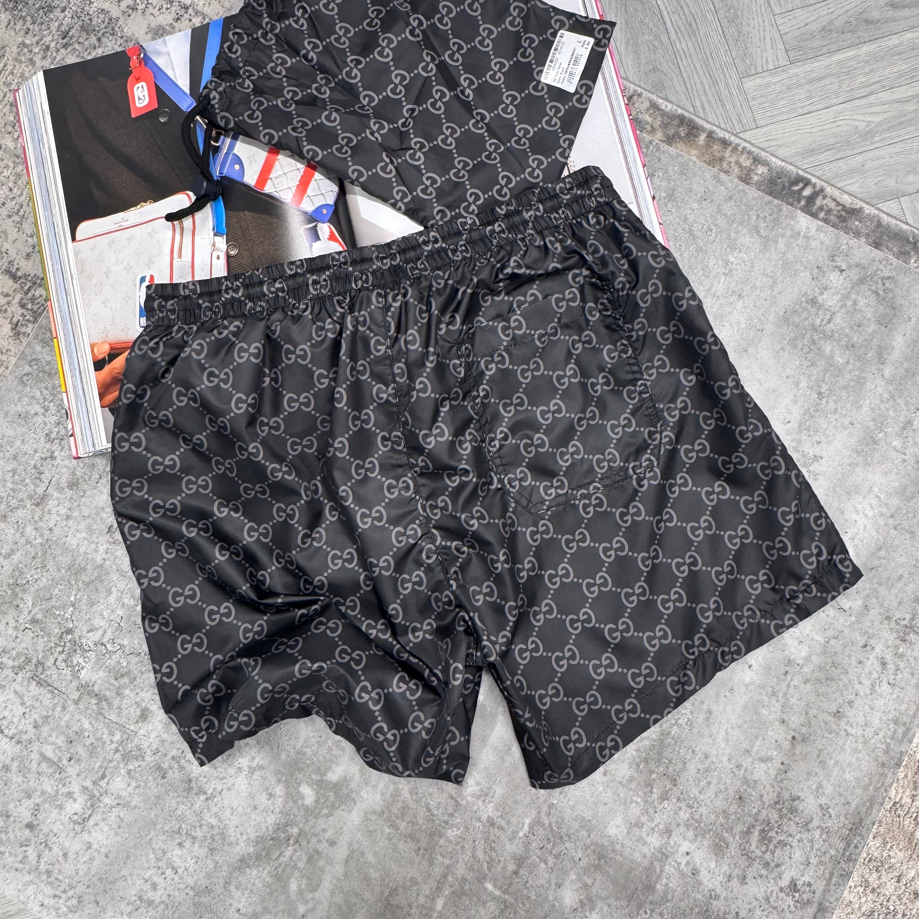 GCI BAGGED SWIM SHORTS - BLACK