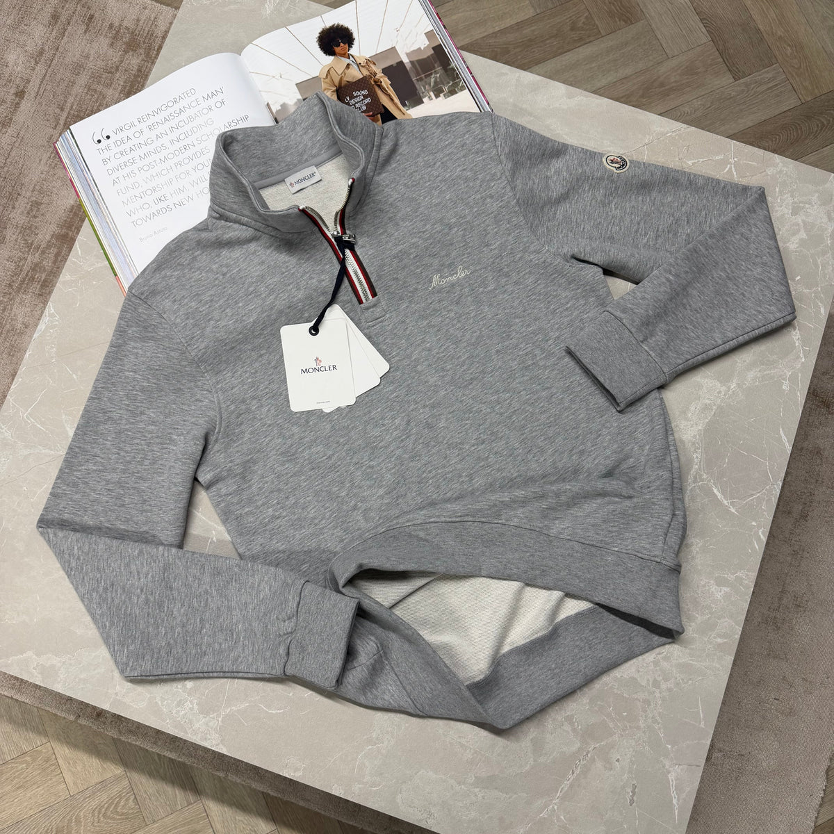 MNCLR HALF ZIP JUMPER - GREY