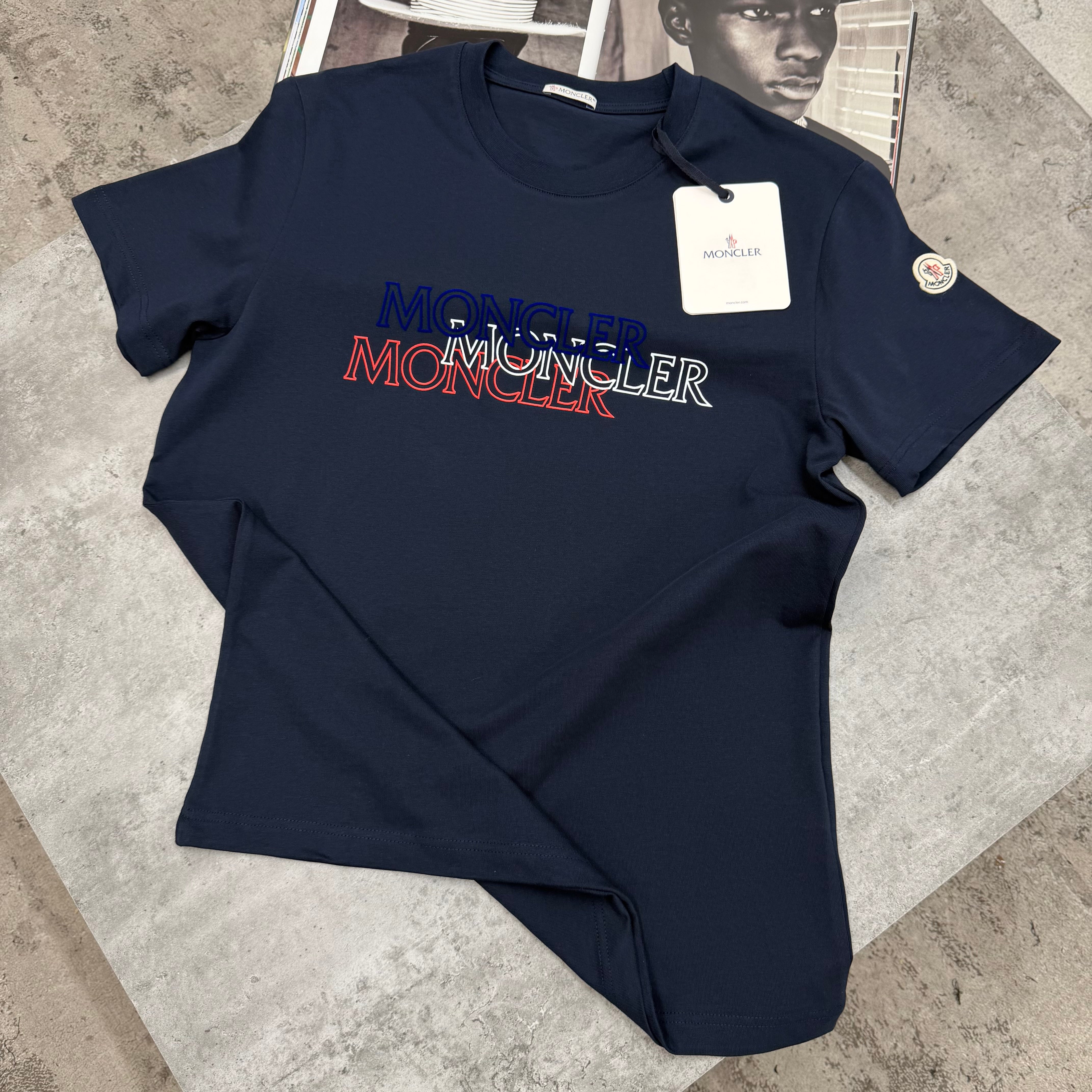 3 LOGO T-SHIRT - NAVY