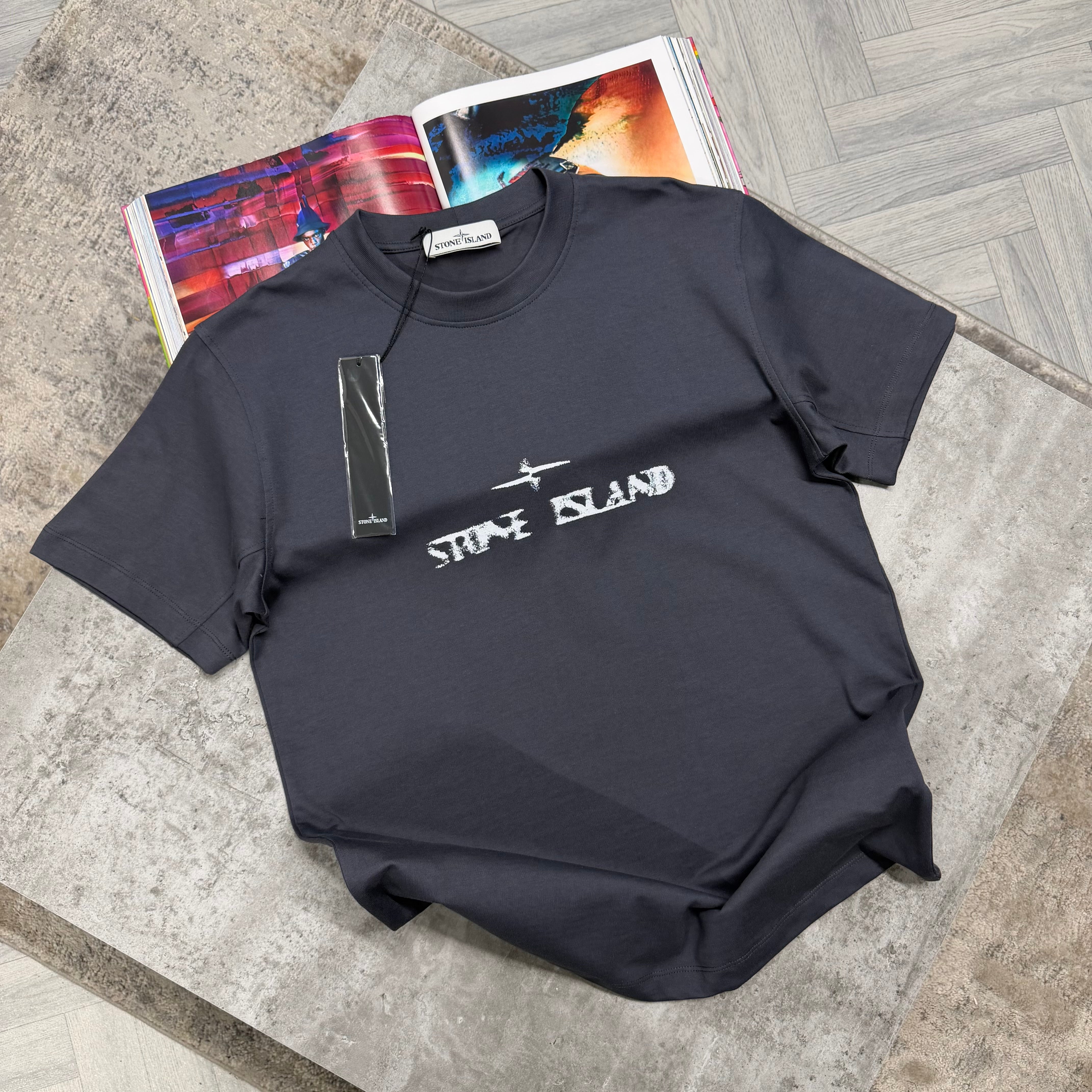 SI BLURR LOGO T SHIRT - DARK GREY