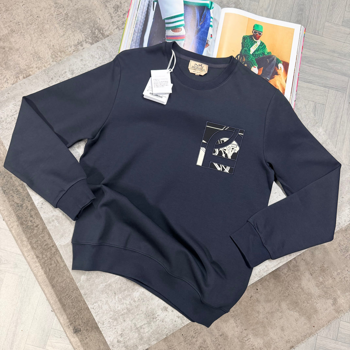 H EX-LIBRIS CREWNECK - NAVY
