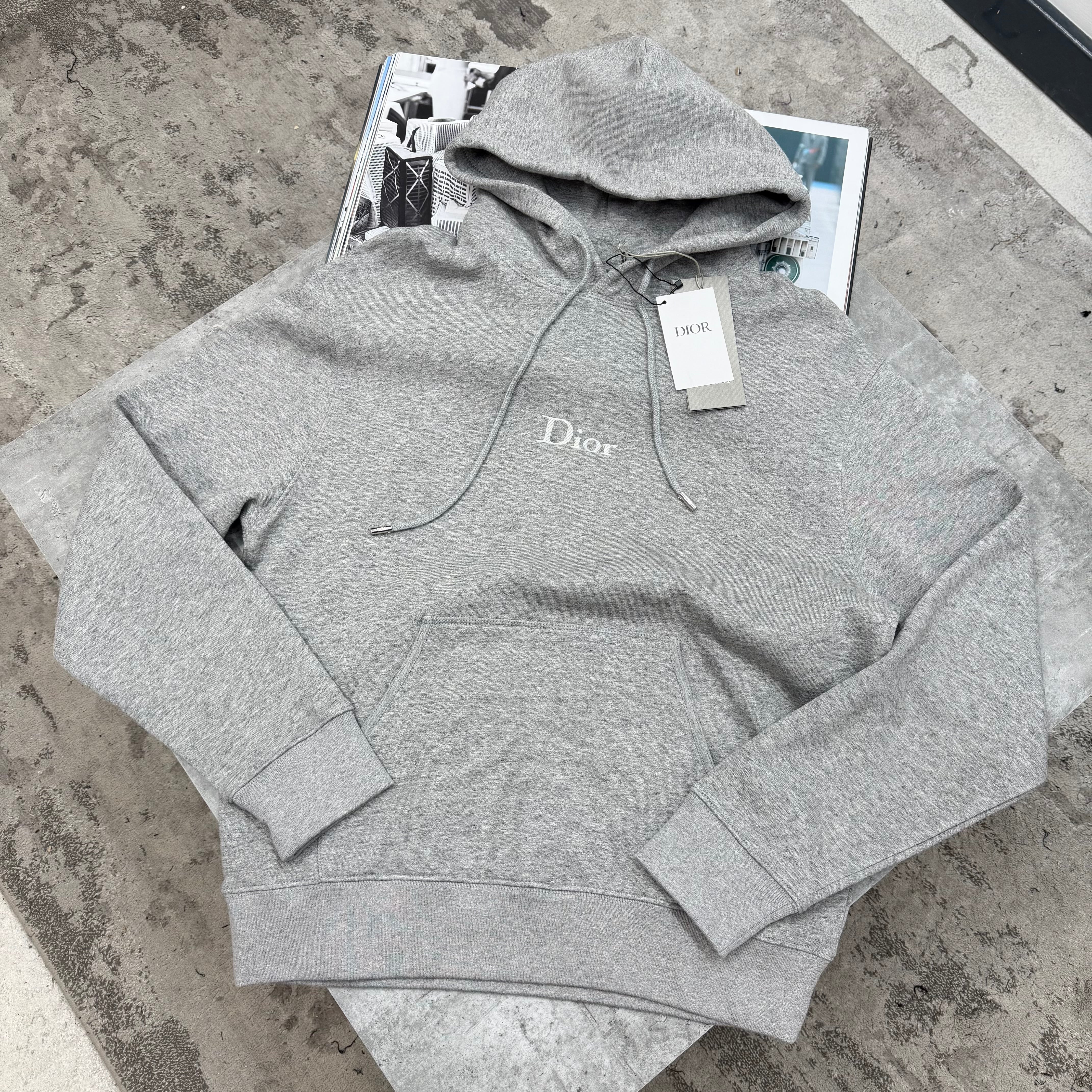 CD - EMBROIDERED HOODIE - GREY