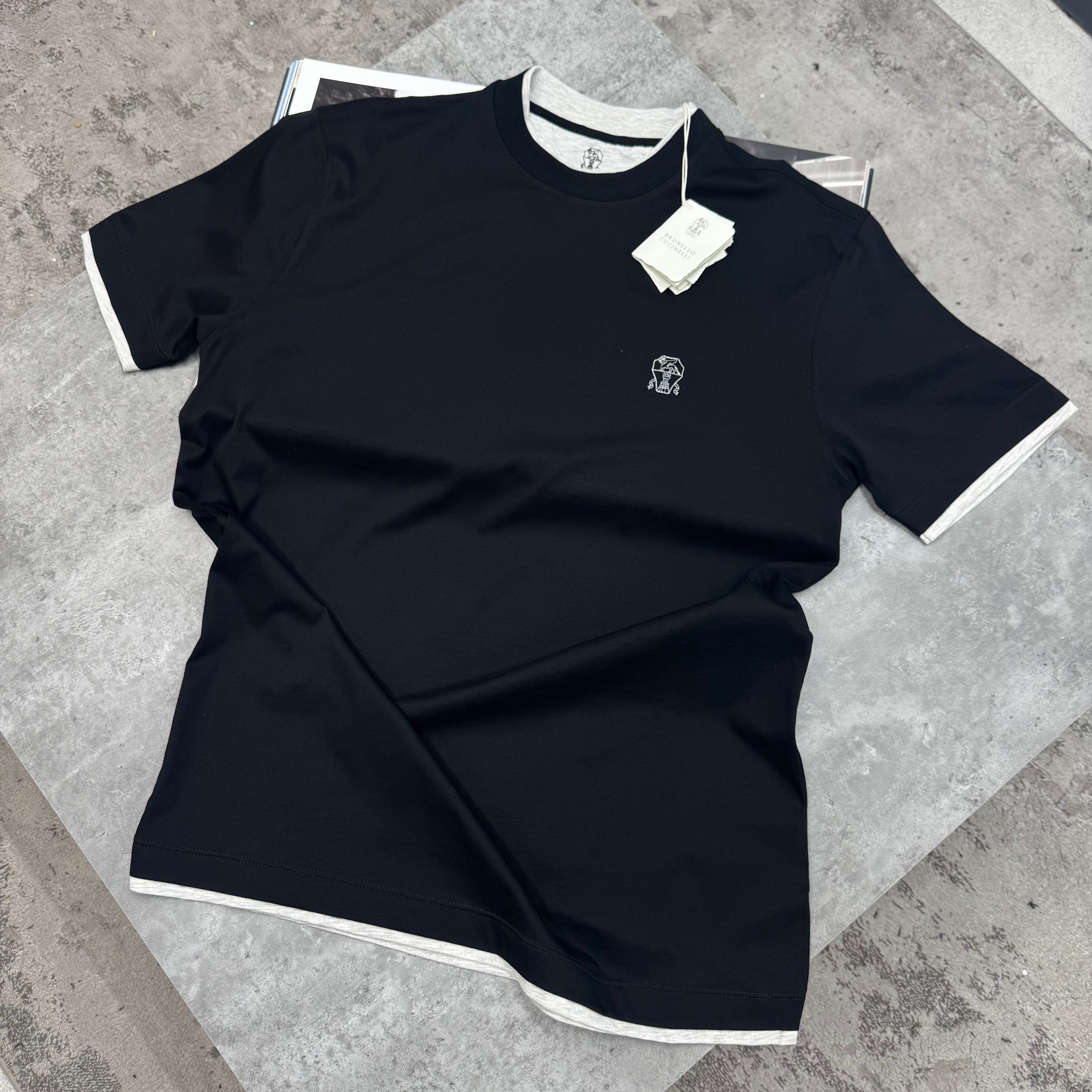 BRUNELLO - T-SHIRT - BLACK