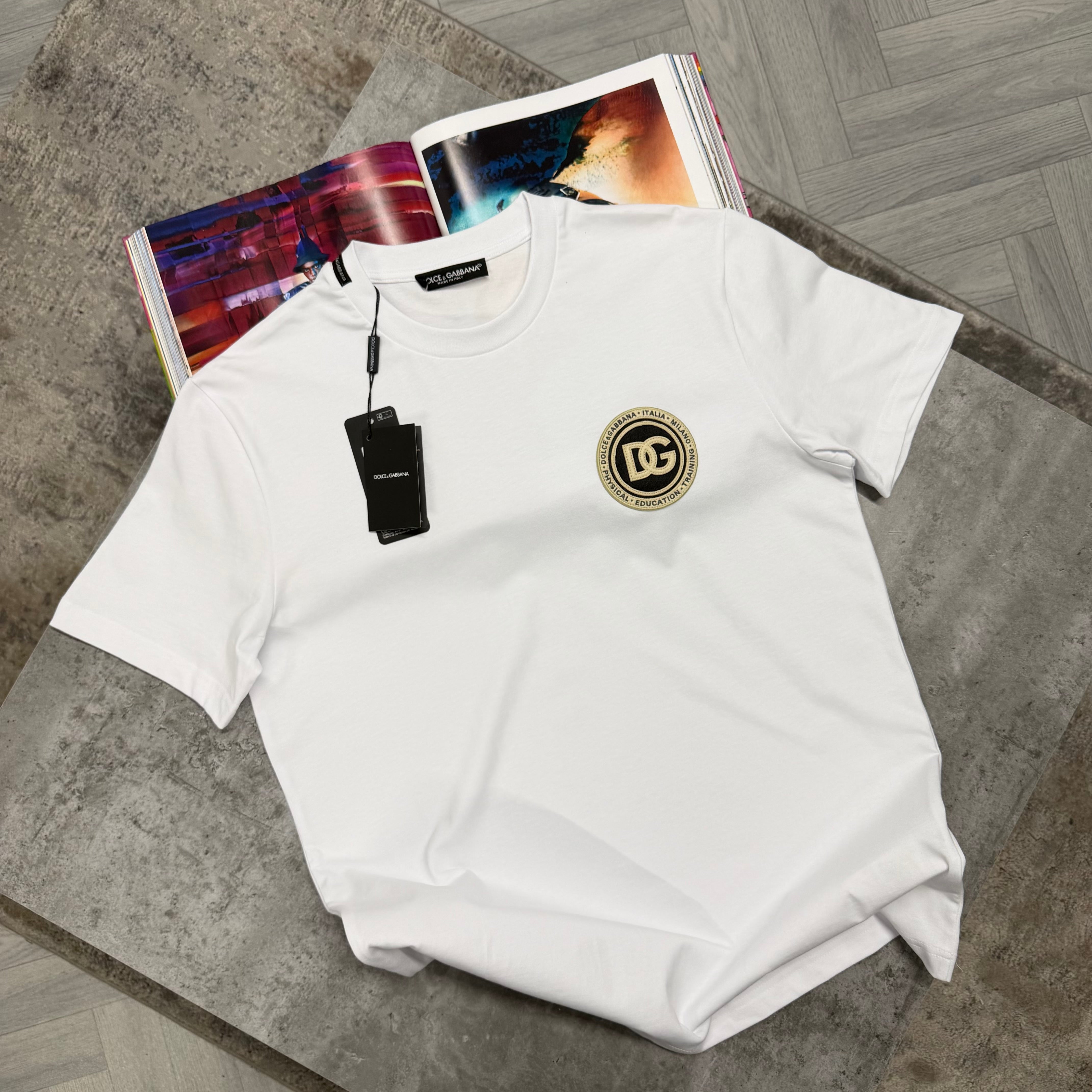 D&G LOGO T SHIRT - WHITE