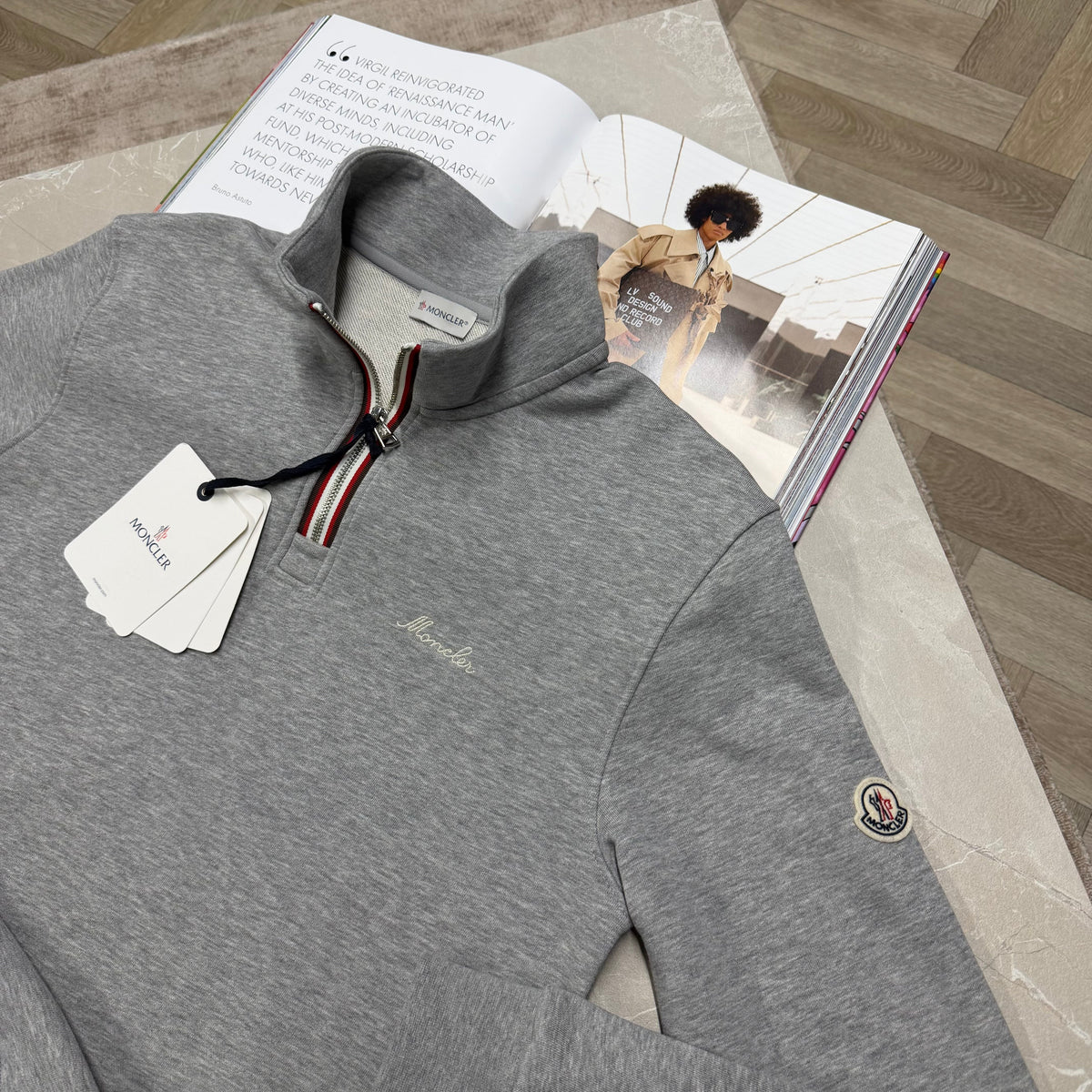 MNCLR HALF ZIP JUMPER - GREY