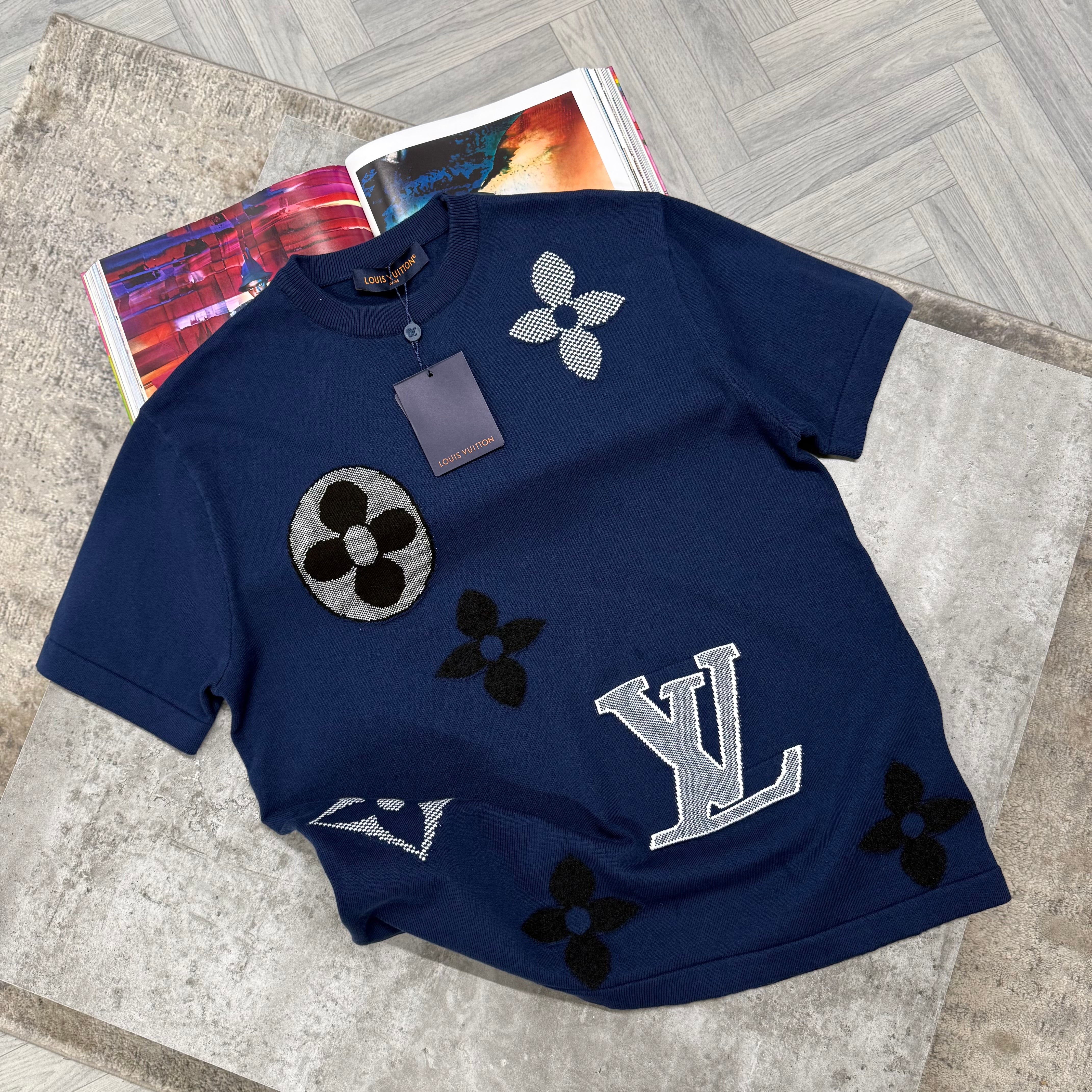 LVE BIG MONOGRAM T SHIRT - NAVY