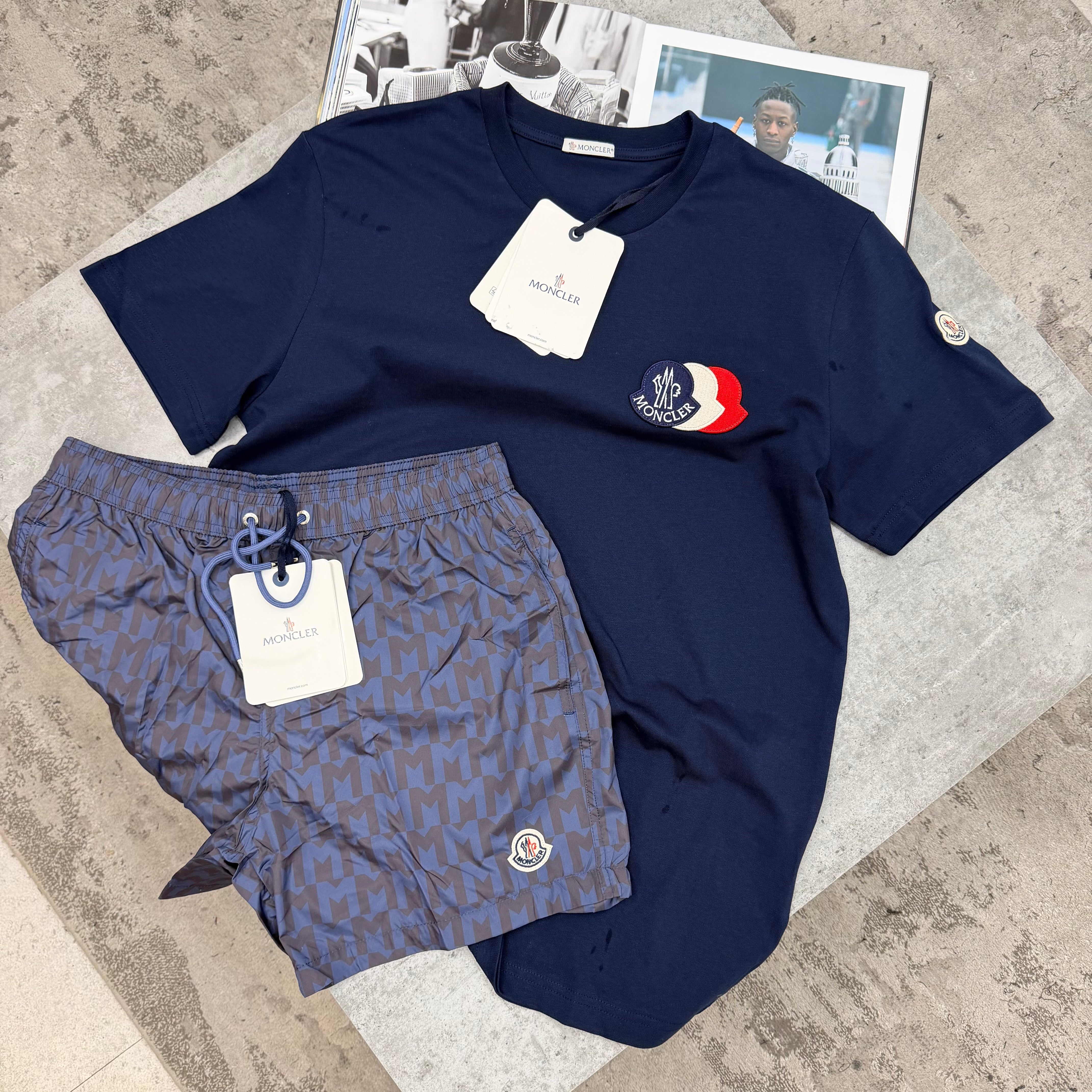 3 LOGO T-SHIRT - NAVY