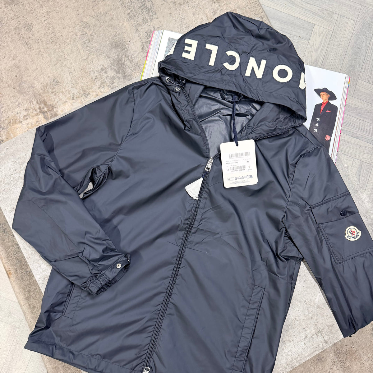 MNCLR SASSIERE HOODED JACKET - NAVY