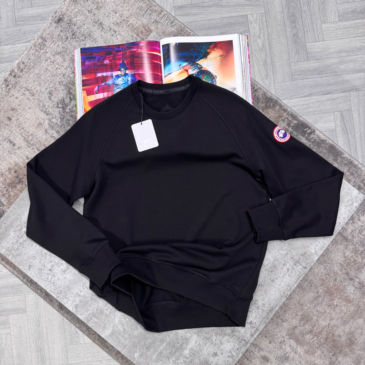 CG HURON CREWNECK JUMPER - BLACK