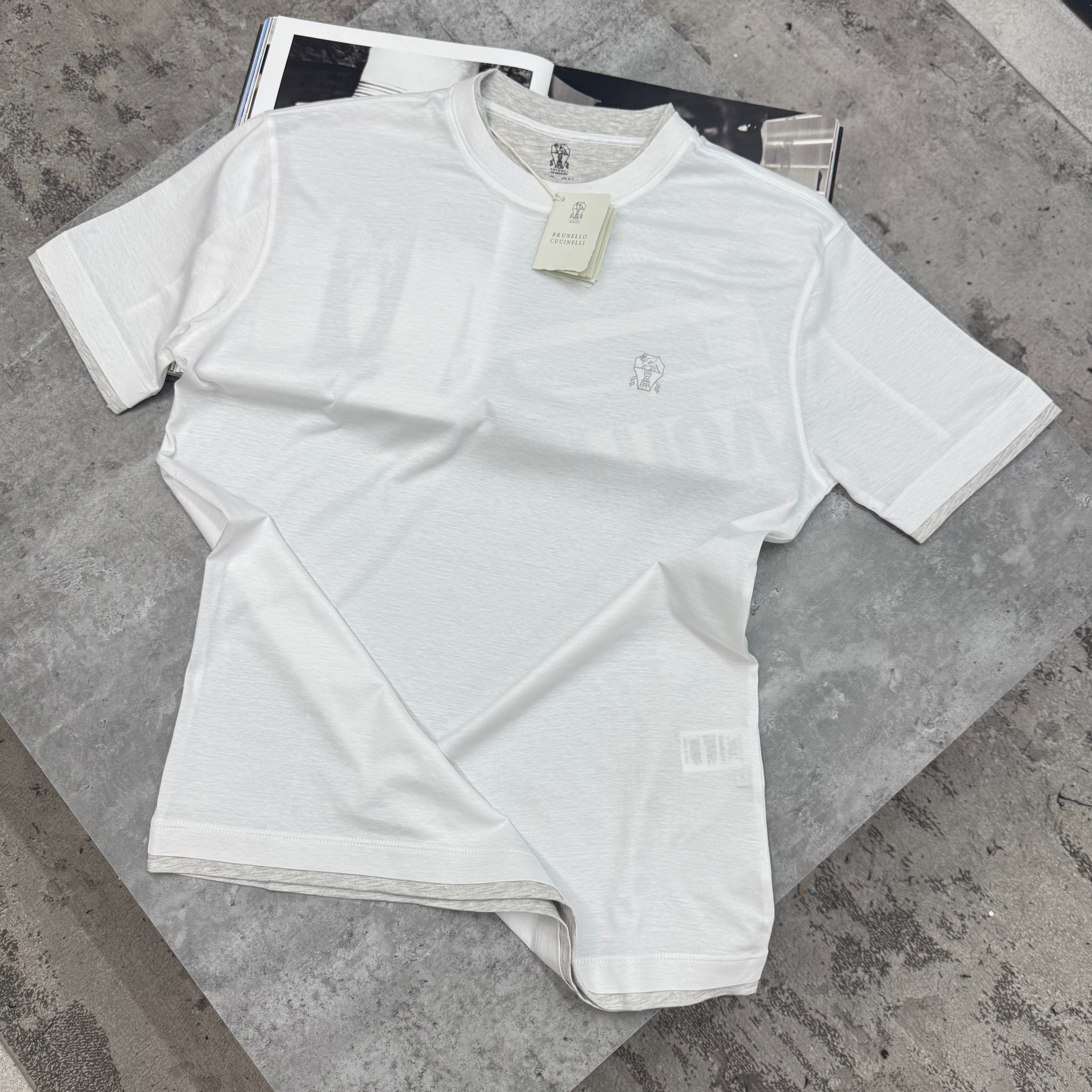 BRUNELLO - T-SHIRT - WHITE