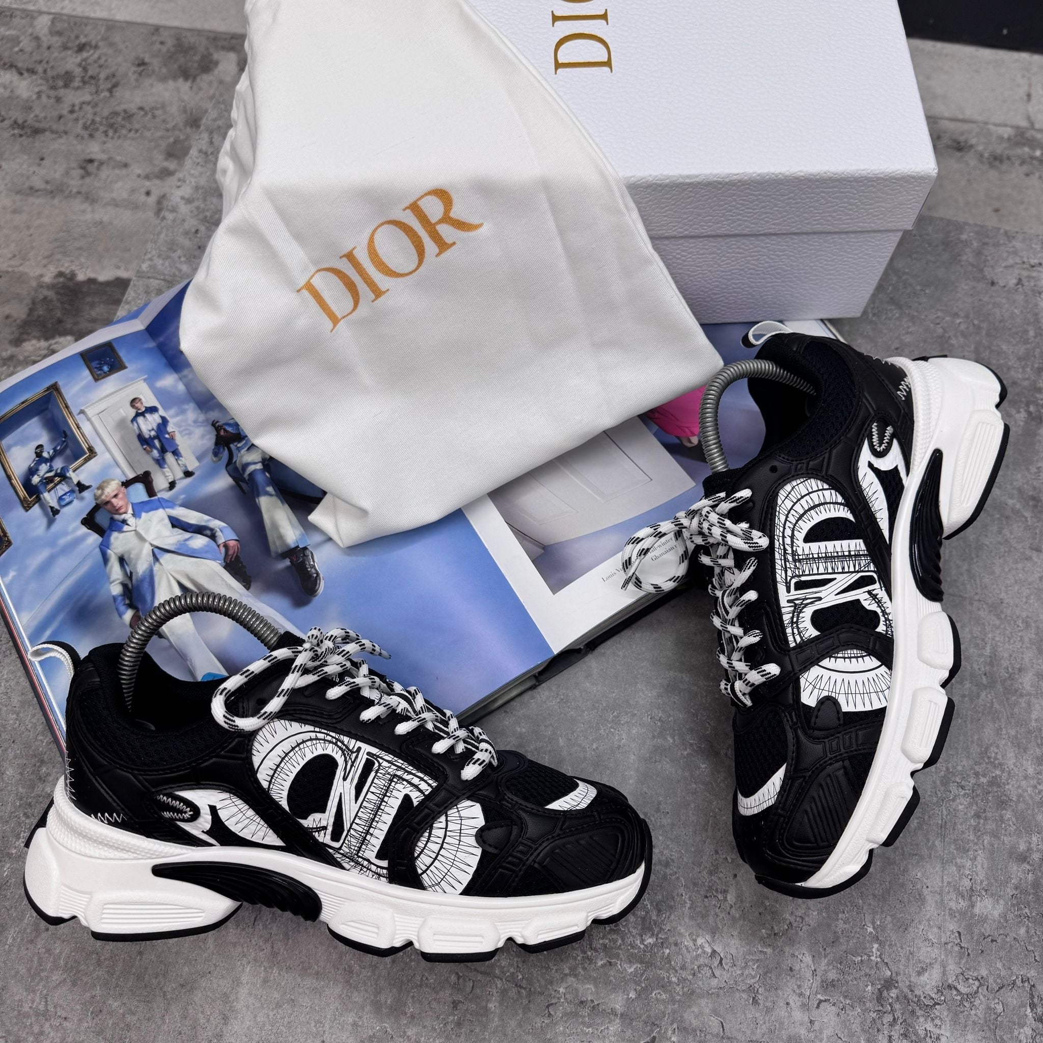WOMENS CD CHRONO TRAINERS - BLACK/WHITE