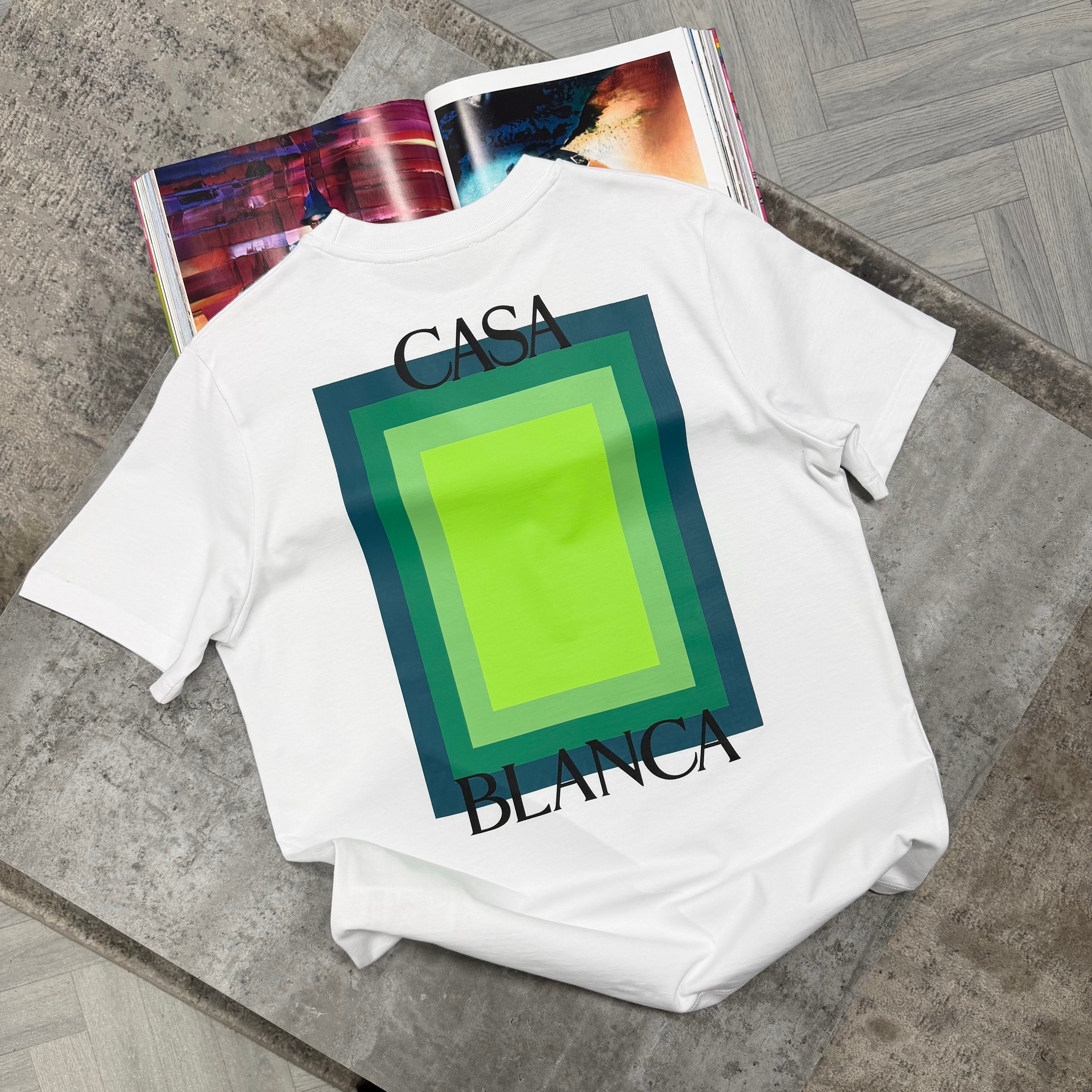 CB SQUARE LOGO T SHIRT - WHITE