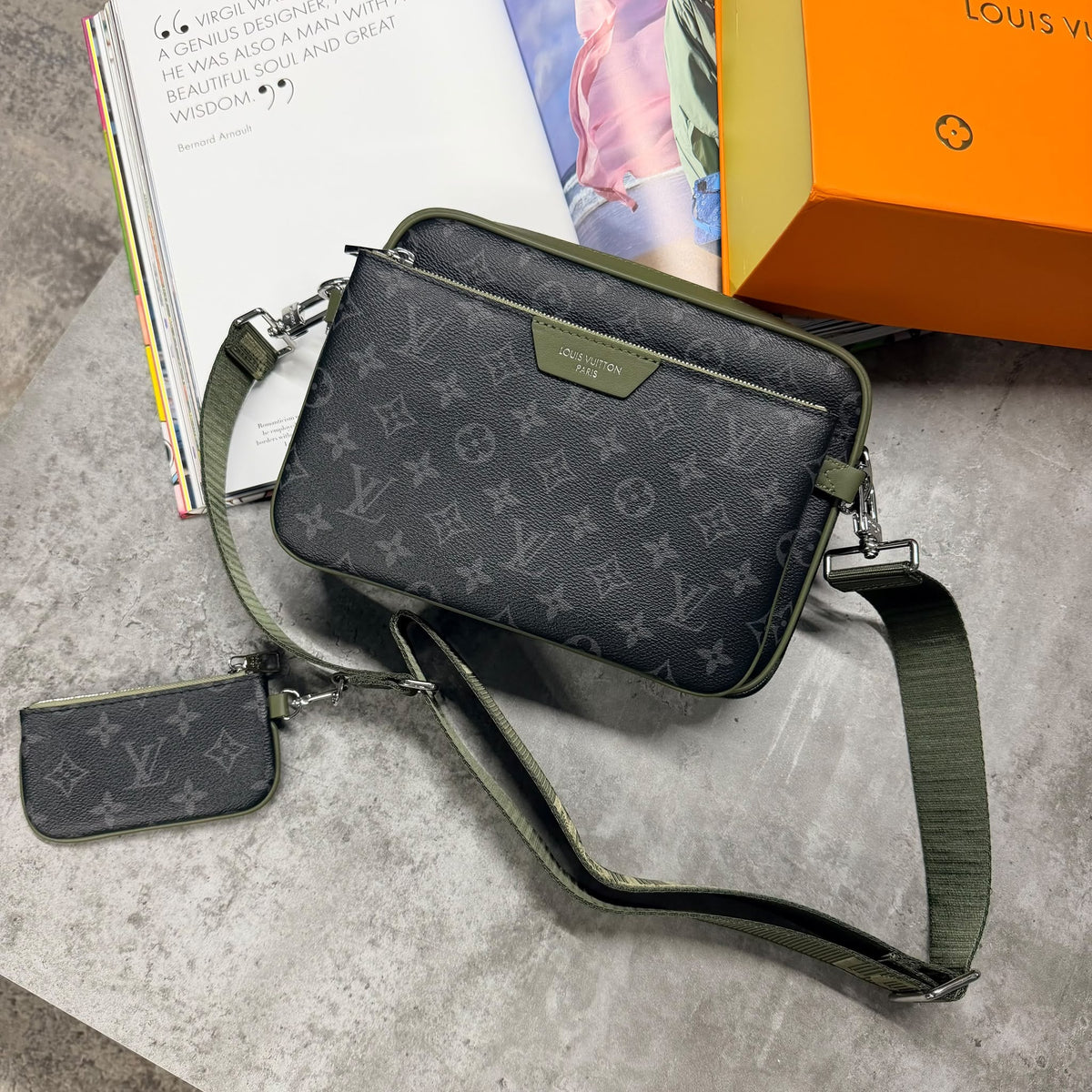 LVE TRIO BAG - BLACK / GREEN
