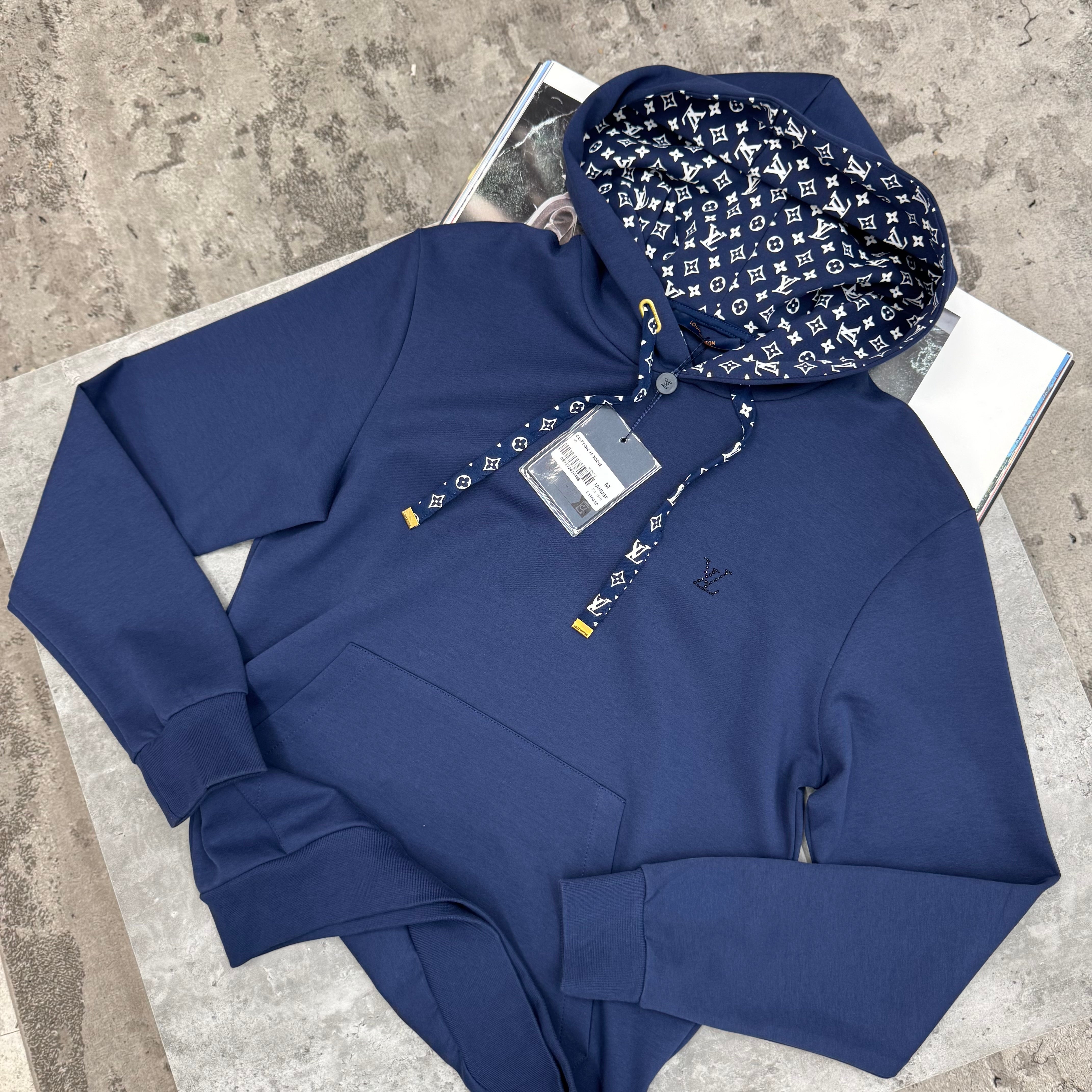 LVE - MONOGRAM HOODIE - NAVY