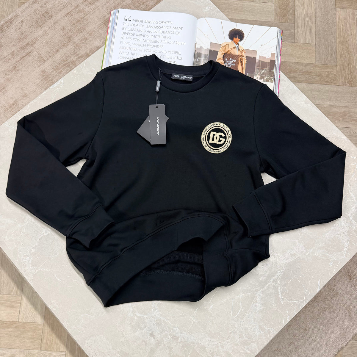D&G CREWNECK JUMPER - BLACK