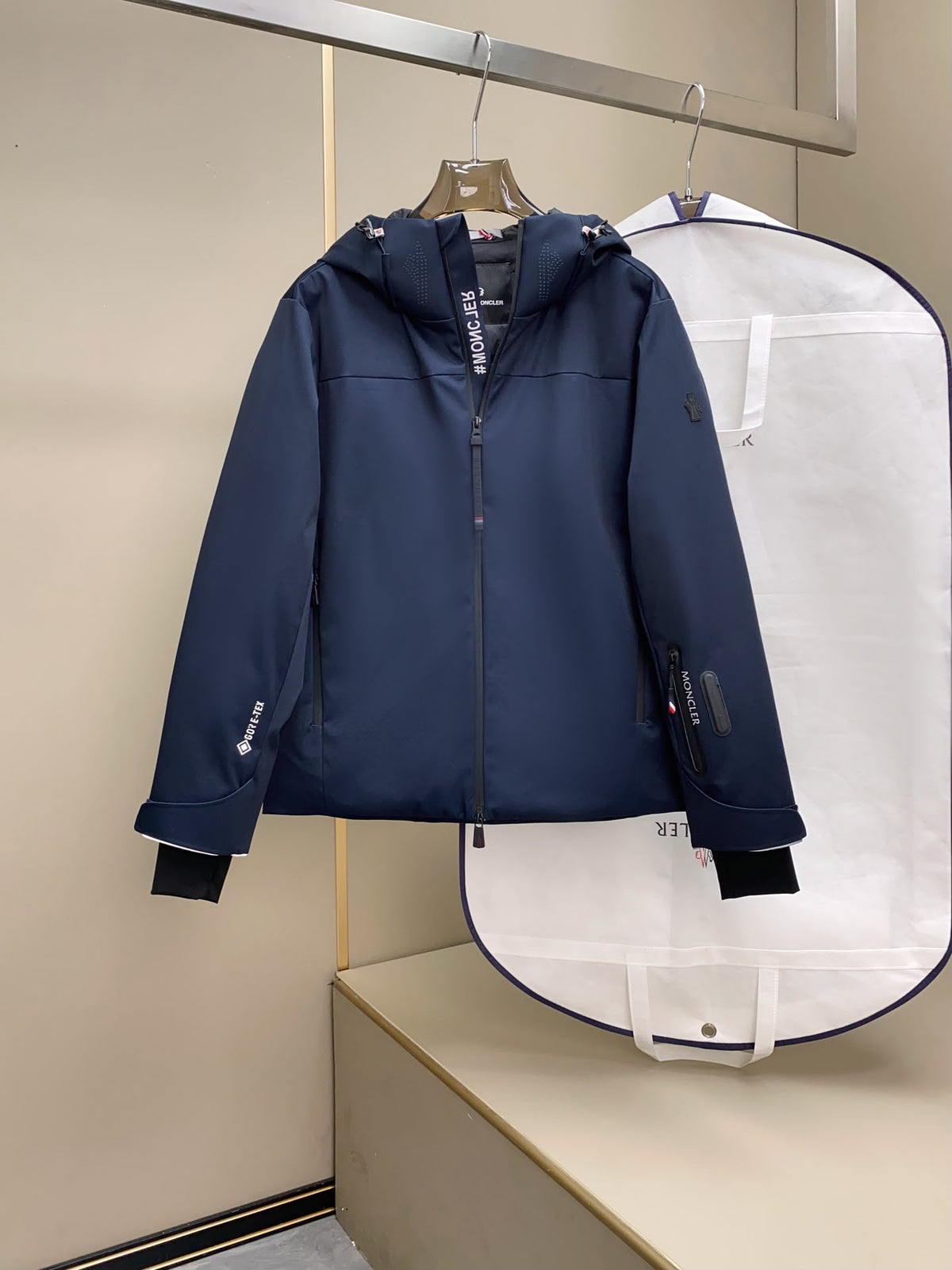 MNCLR NAVY HOODED LIGHTWEIGHT ZIP COAT - (PRE ORDER)