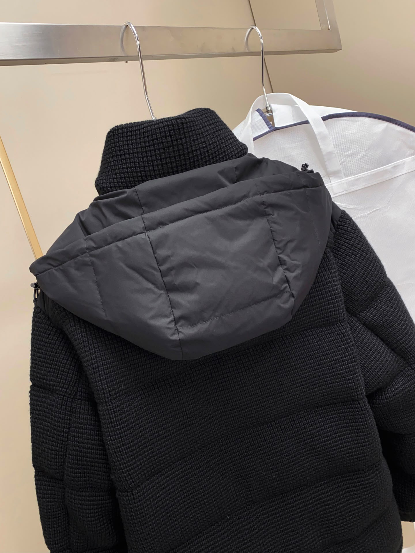 MNCLR BLACK HOODED POCKET COAT - (PRE ORDER)